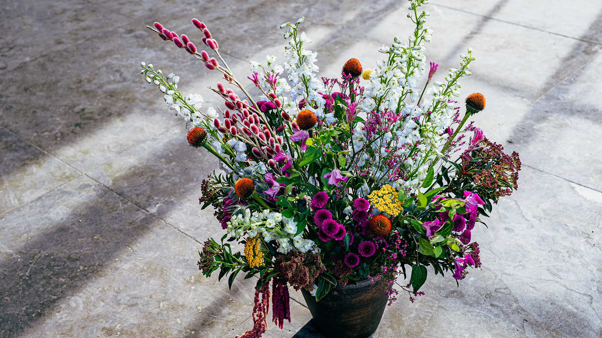 Chou et Tournesol Flowers colorful sun bouquet banner